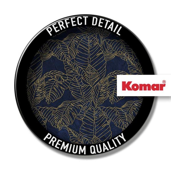 Komar - D1-058 - Dot Självhäftande Rund Non-Woven Fototapet Svart/Blå