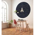 Miniatyrbild 2 av 6: Komar - D1-058 - Dot Självhäftande Rund Non-Woven Fototapet Svart/Blå