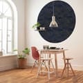 Miniatyrbild 1 av 6: Komar - D1-058 - Dot Självhäftande Rund Non-Woven Fototapet Svart/Blå