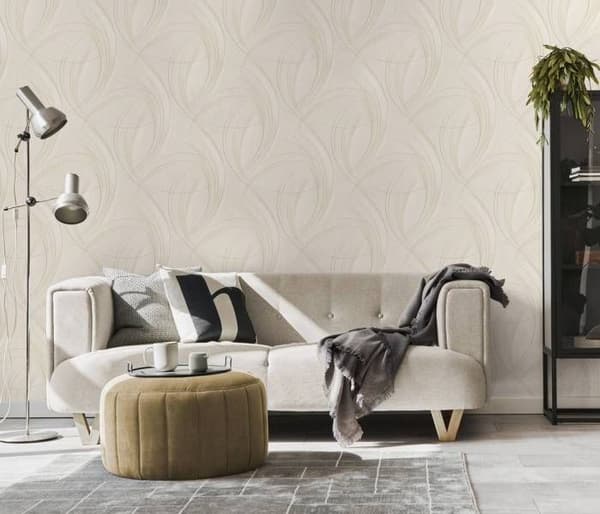 Non-woven tapet 10218-37 Tapet med vågräta ränder 0.53 x 10.05 m Erismann GMK - Fashion For Walls brun grå
