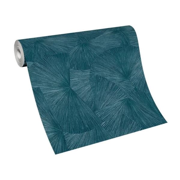 Non-woven tapet 10219-19 Grafisk tapet 0,53 x 10,05 m Erismann GMK - Fashion For Walls turkos