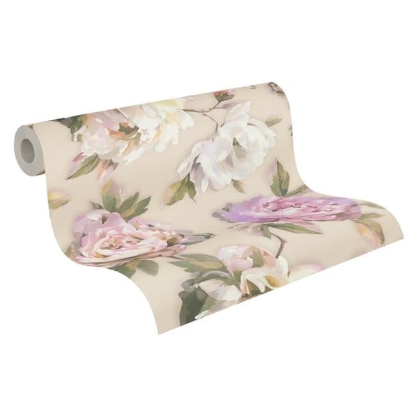 Papper väggbeklädnad intissé 396081 Lila Ros Blommor Floral PintWalls II A.S. Creation
