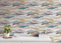 Miniatyrbild 5 av 6: Tavla med non-woven tyg 396991 Blå Rosa Grafisk PintWalls II A.S. Creation