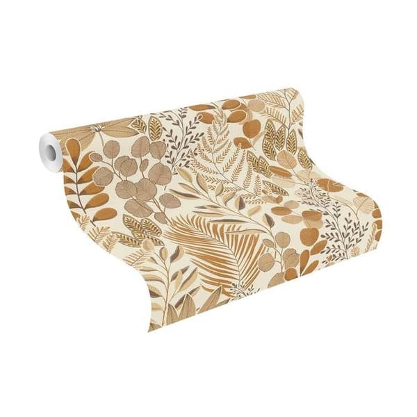 Rasch Tapet Non-woven Botanisk Beige brun 10,05 m x 0,53 m Vinyl Non-woven 465327