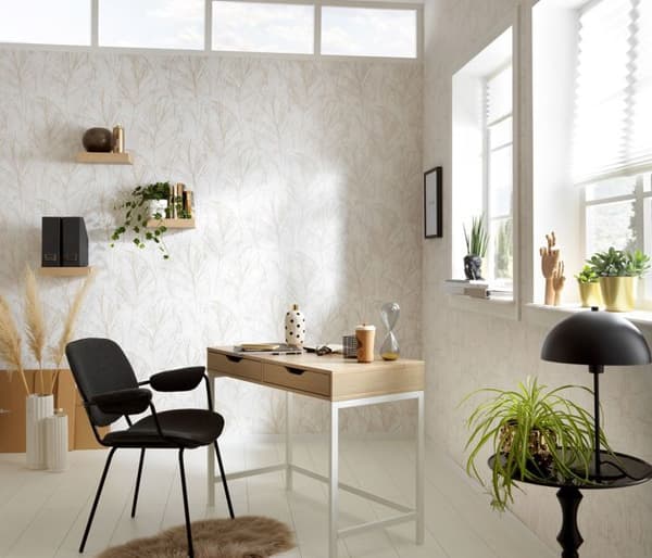 vinyl expanderad 10321-02 non-woven tapet blommor floral 0.53 x 10.05 m Erismann Evolution Beige