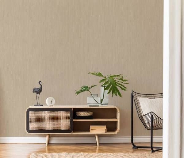 Non-woven tapet 10028-30 Ensfärgad tapet 0,53 x 10,05 m Erismann GMK - Fashion For Walls Guld