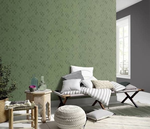 Non-woven tapet 10259-07 Grafisk tapet 0,53 x 10,05 m Erismann Casual Chic grön