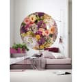 Miniatyrbild 2 av 5: rund panorama självhäftande tapet flerfärgade blommor - Ø 125 cm - 611806