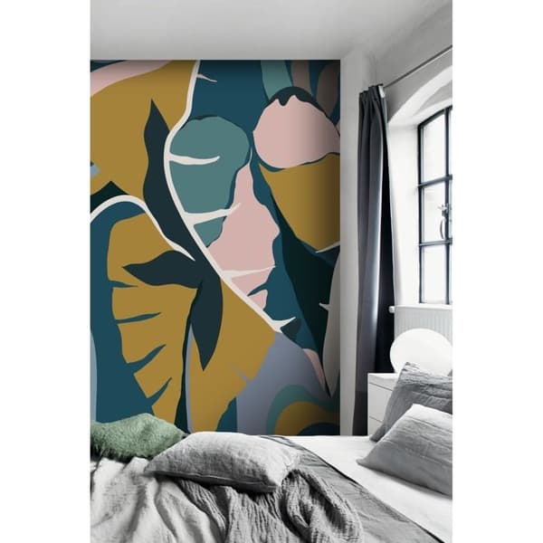 Rasch 688177 Fototapet Non-Woven 300 x 400 cm Blommor &amp; Floral Brun Blå
