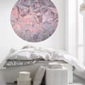 Miniatyrbild 1 av 6: rund panoramatapet självhäftande kristaller rosa och lila lila - Ø 125 cm - 611726