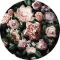 Miniatyrbild 3 av 6: panorama runt självhäftande tapetsömmar av rosa och gröna blommor - Ø 125 cm - 611734