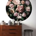 Miniatyrbild 1 av 6: panorama runt självhäftande tapetsömmar av rosa och gröna blommor - Ø 125 cm - 611734