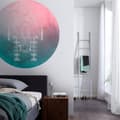 Miniatyrbild 1 av 5: rund panorama självhäftande tapet Star Wars rosa och blågrön - Ø 128 cm - 612025