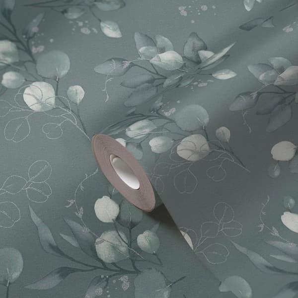 Non-woven tapeter - grön - blommor / blommig - Mönstrade tapeter - Pure Elegance - A.S