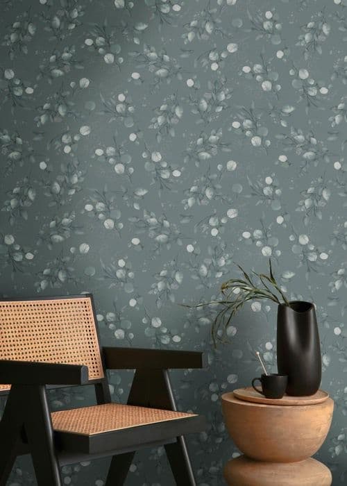 Non-woven tapeter - grön - blommor / blommig - Mönstrade tapeter - Pure Elegance - A.S