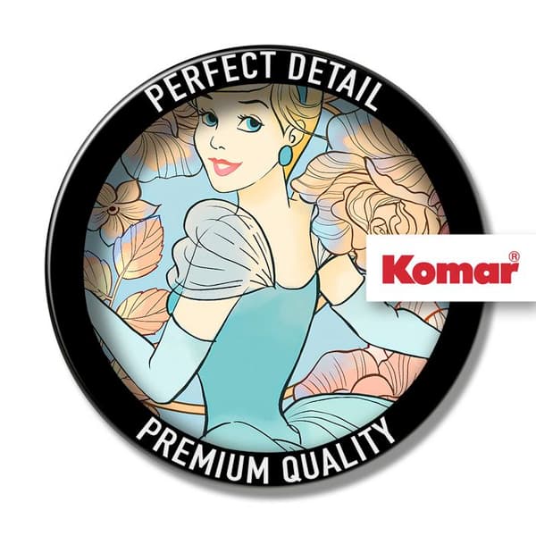 rund panoramatapet Cinderella flerfärgad - Ø 125 cm - 611718