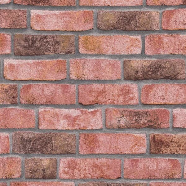 Non-woven tapeter - röd - stenimitation - Mönstrade tapeter - Elements II - A.S