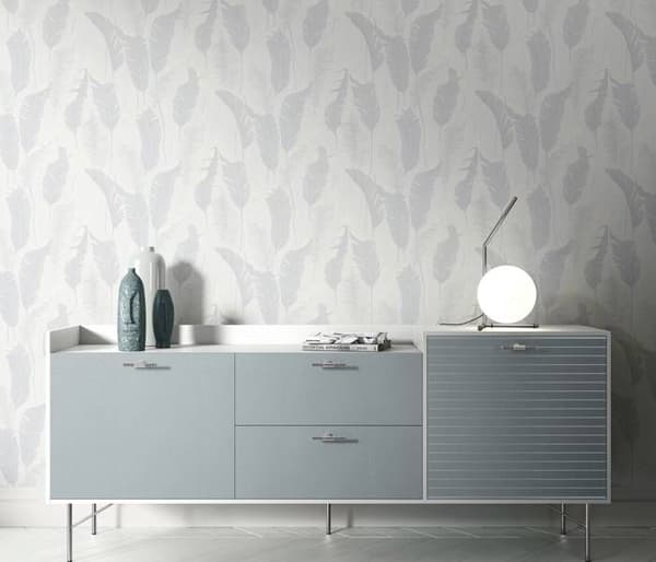 vinyl expanderad 10344-31 non-woven tapet blommor floral 0.53 x 10.05 m Erismann 4Earth Melissa grå