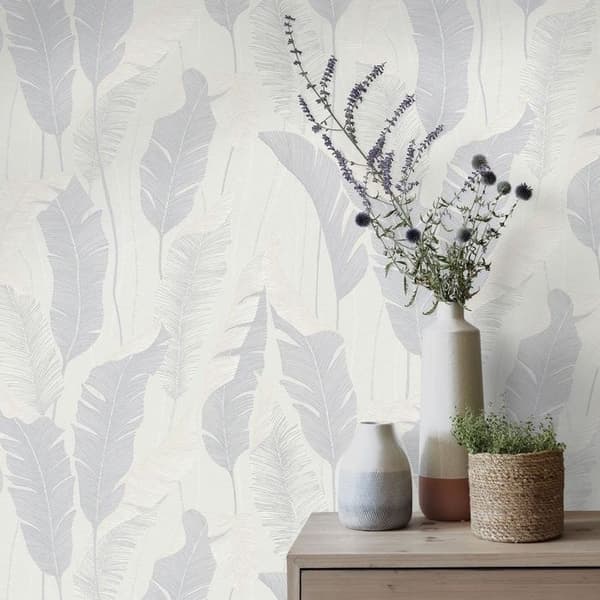 vinyl expanderad 10344-31 non-woven tapet blommor floral 0.53 x 10.05 m Erismann 4Earth Melissa grå