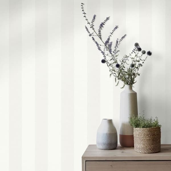 expanderad vinyl 10361-01 non-vävd tapet randiga vågor 0.53 x 10.05 m Erismann 4Earth Melissa vit