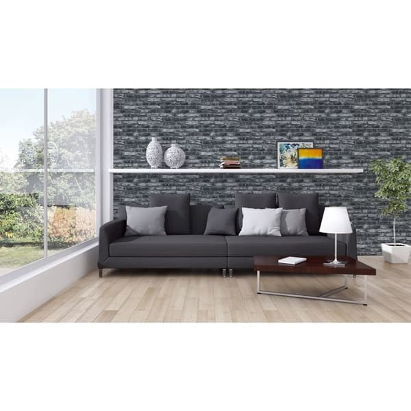 Non-woven tapeter - grå - stenimitation - Mönstrade tapeter - Elements II - A.S Création