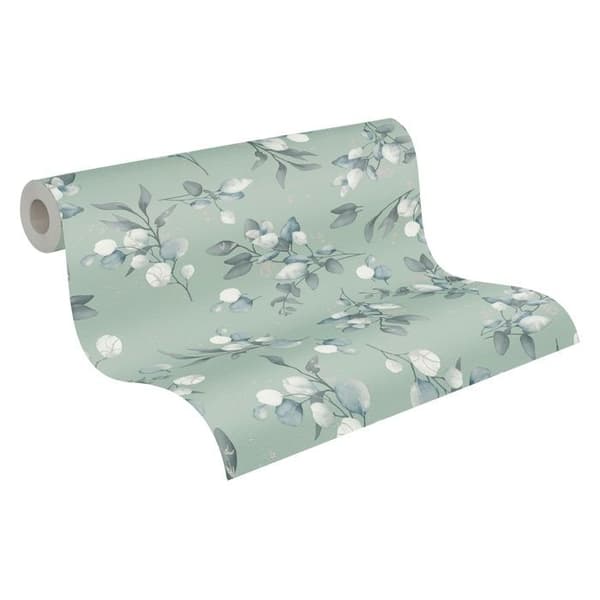Non-woven tapeter - grön - blommor / blommig - Mönstrade tapeter - Pure Elegance - A.S