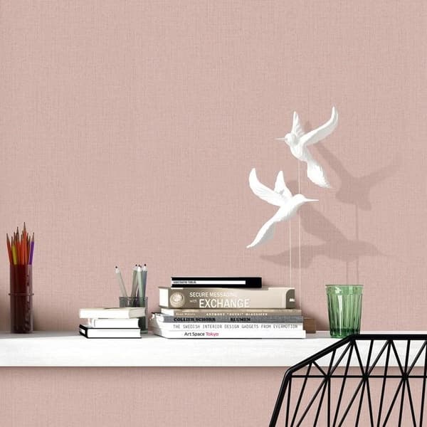 vinyl expanderat 10359-04 non-woven tapet enfärgad 0,53 x 10,05 m Erismann 4Earth Melissa Rosa