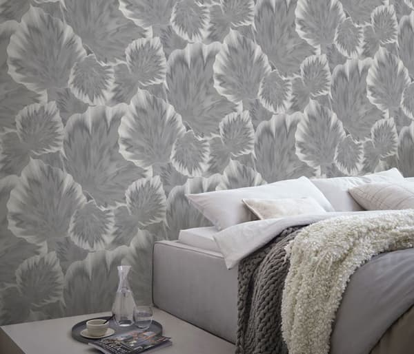 Non-woven tapet 10402-10 Tapet Blommor Floral 0,53 x 10,05 m Erismann Spotlight Grå