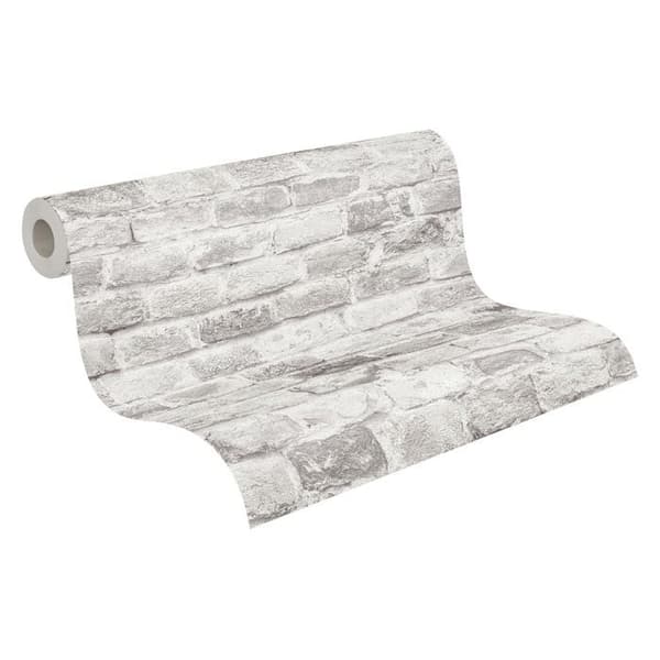 Non-woven tapeter - grå - stenimitation - Mönstrade tapeter - Elements II - A.S Création