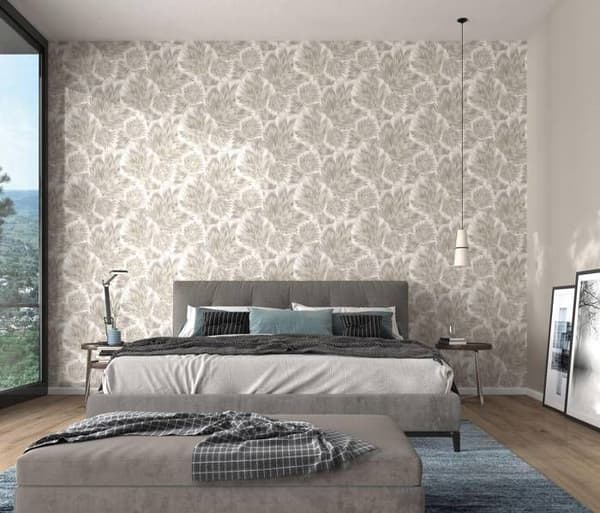 Non-vävd tapet 10402-37 Tapet Blommor Floral 0,53 x 10,05 m Erismann Spotlight Beige