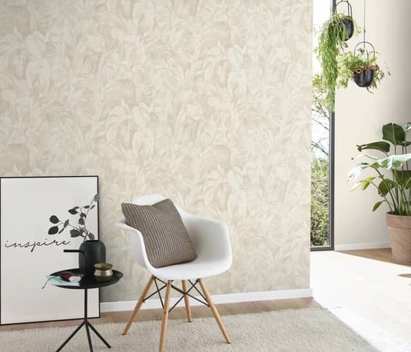 Non-tappet non-tissé 10416-02 Tapet Blommor Floral 0,53 x 10,05 m Erismann Ljusspel Crème