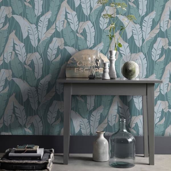 vinyl expanderat 10344-19 non-woven tapet blommor floral 0.53 x 10.05 m Erismann 4Earth Melissa grön