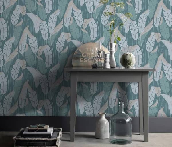 vinyl expanderat 10344-19 non-woven tapet blommor floral 0.53 x 10.05 m Erismann 4Earth Melissa grön
