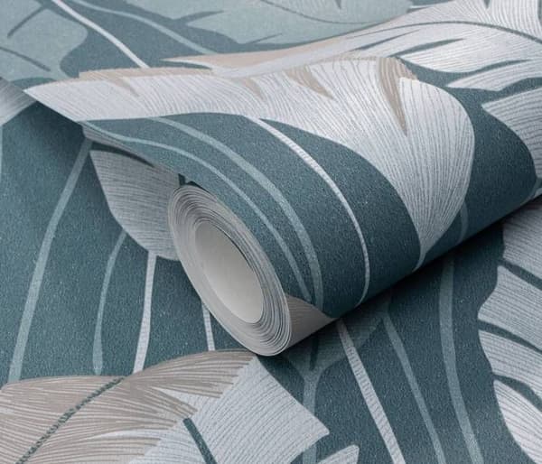 vinyl expanderat 10344-19 non-woven tapet blommor floral 0.53 x 10.05 m Erismann 4Earth Melissa grön