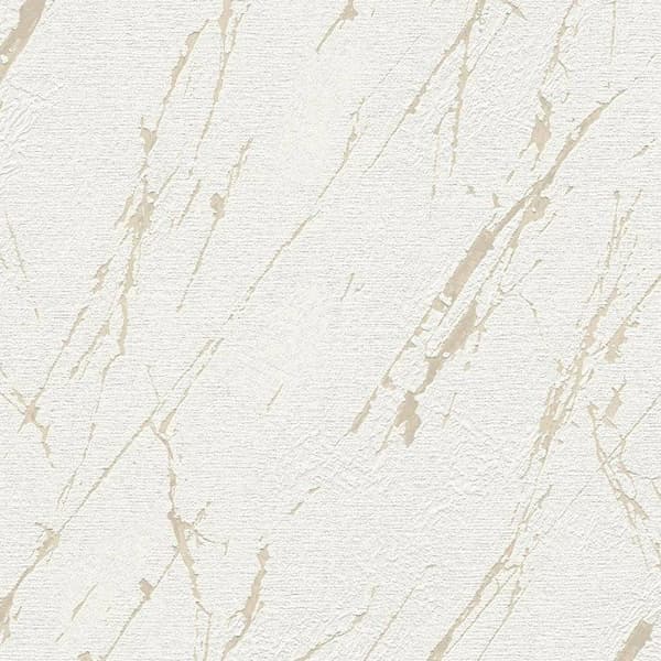 Non-woven tapeter - vit - stenimitation - Mönstrade tapeter - Elements II - A.S Création