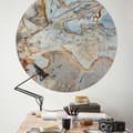 Miniatyrbild 1 av 6: rund panorama självhäftande tapet med flerfärgad marmor - Ø 125 cm - 611765