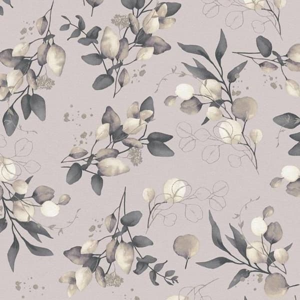 Non-woven tapet - beige - blommor / blommig - Mönstrade tapeter - Pure Elegance - A.S