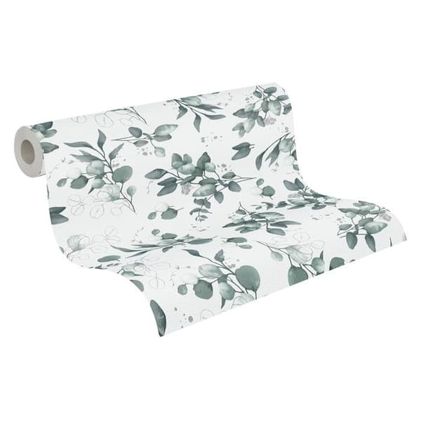 Fibertapet - vit - blommor / blommig - Mönstrade tapeter - Pure Elegance - A.S