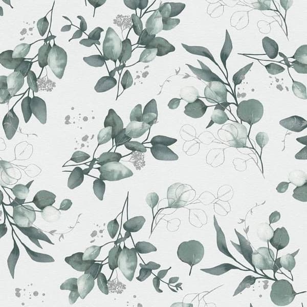 Fibertapet - vit - blommor / blommig - Mönstrade tapeter - Pure Elegance - A.S