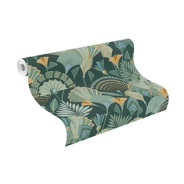 Rasch Selection 635690 Non-woven tapet Botanisk 10.05 x 0.53 m Grön Brun Blå