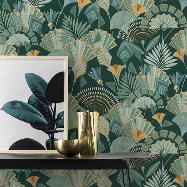 Rasch Selection 635690 Non-woven tapet Botanisk 10.05 x 0.53 m Grön Brun Blå