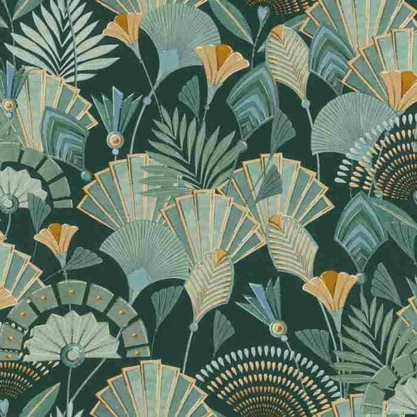 Rasch Selection 635690 Non-woven tapet Botanisk 10.05 x 0.53 m Grön Brun Blå