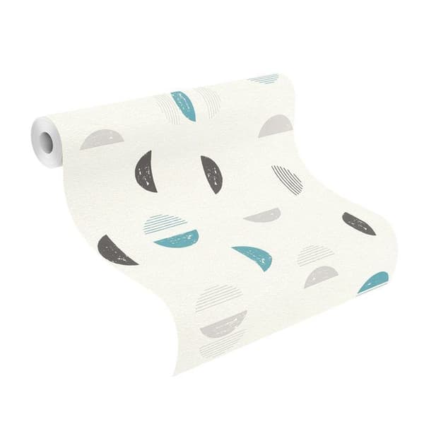 Non-woven tapeter - grå - blå - grafiska - mönstrade tapeter - 500547 - Urval - Rasch