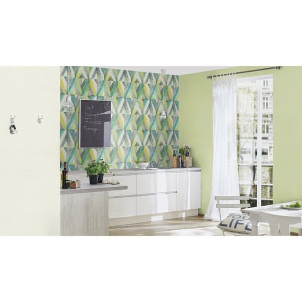 Non-woven tapet - grön - 3D-effekt - mönstrade tapeter - 704037 - Kalahari - Rasch
