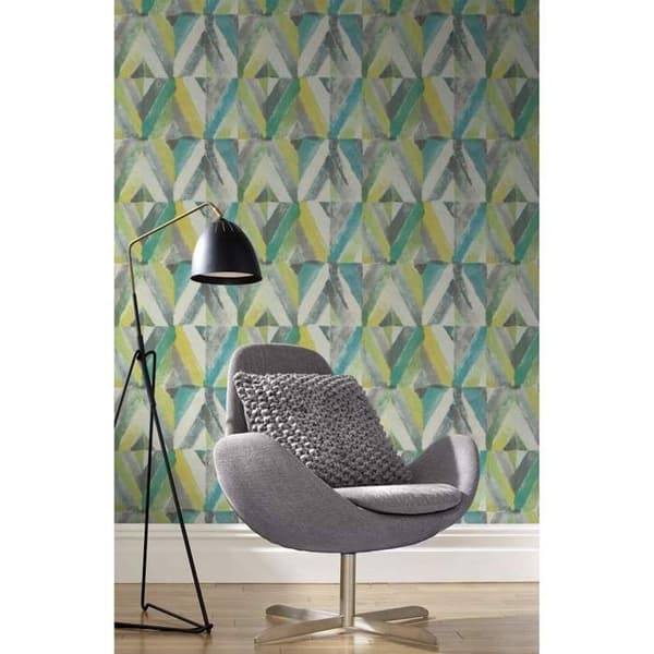 Non-woven tapet - grön - 3D-effekt - mönstrade tapeter - 704037 - Kalahari - Rasch
