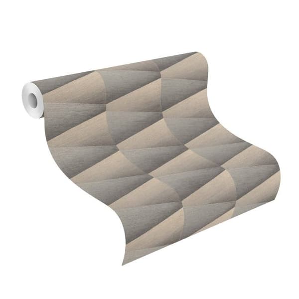 Rasch non-woven tapet grafisk svart brun 10,05 m x 0,53 m Komposition 554670