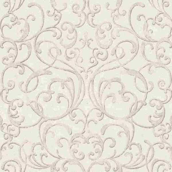 Rasch #ändra tapet II 651607 Non-woven tapet Barock 0.53 x 10.05 m Vit