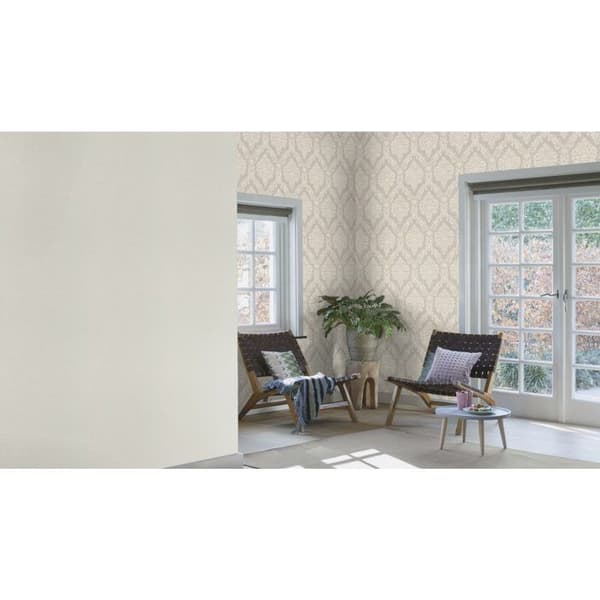 Rasch non-woven tapet Classic-Chic grå vit 10,05 m x 0,53 m Saphira 421125