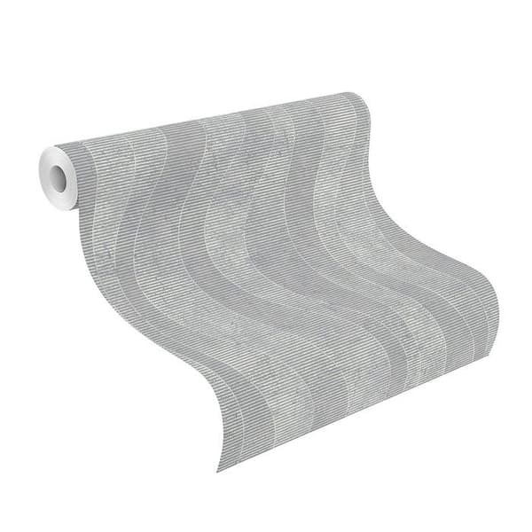Rasch Färg Din Liv 315820 Non-woven Tapet Vågor 0.53 x 10.05 m Grå