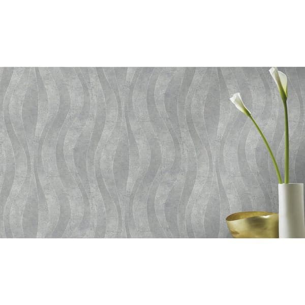 Rasch Färg Din Liv 315820 Non-woven Tapet Vågor 0.53 x 10.05 m Grå